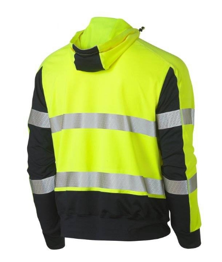 Picture of Bisley, Taped Two Tone Hi Vis Contrast 4 Way Stretchy Hoodie